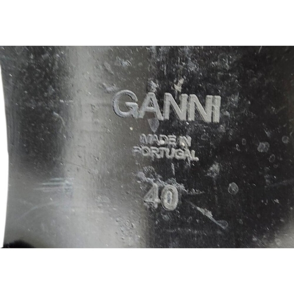 Ganni White Leather Criss Cross Sandals Square Toe Buckle Slingback Sz 40 / 10 - Picture 13 of 15